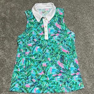 Lilly Pulitzer UPF 50 Luxletic Imara Polo size M